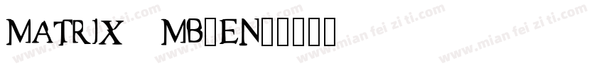 Matrix - MB_EN字体转换